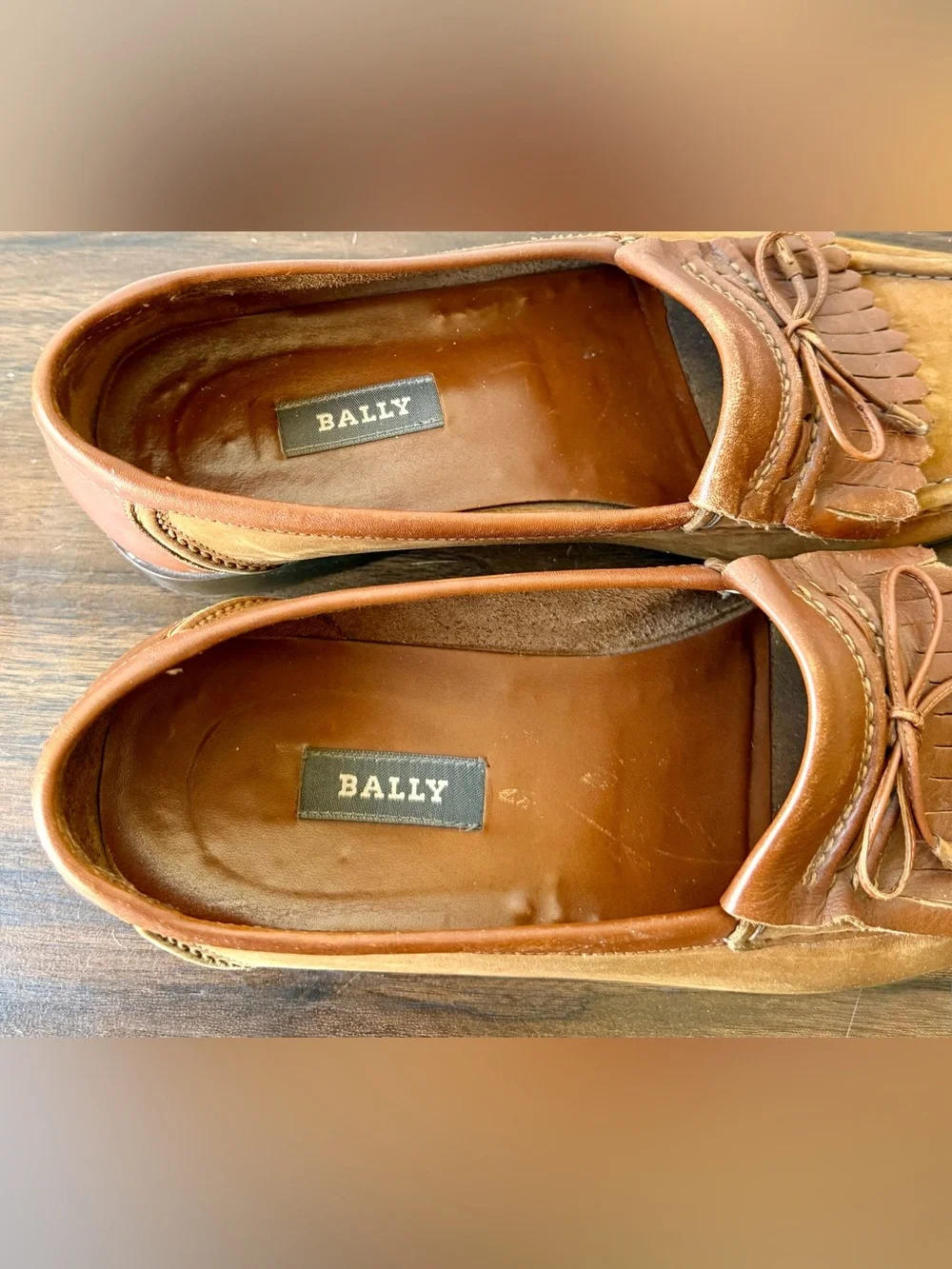 Bally Men's Brown Leather Kiltie Tassel Loafers